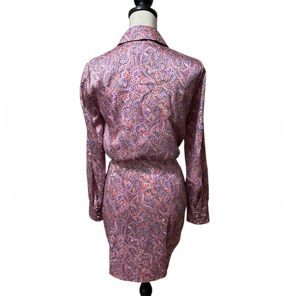 Cinq a Sept Gaby Dress in Psychadelic Paisley in Tea Rose Multi Sz. 0 Sz. XS NWT - Picture 8 of 14